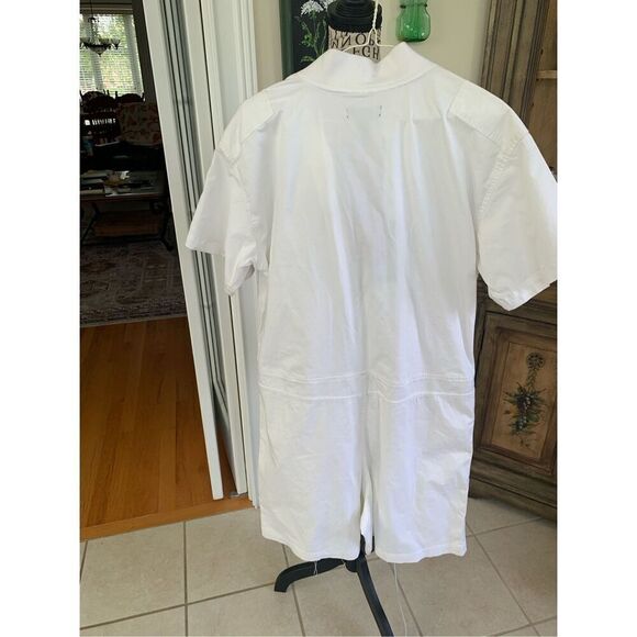NWT Houston White Adult Unisex Short Sleeve Flight Suit Romper Jumpsuit Size Sma - Picture 2 of 9